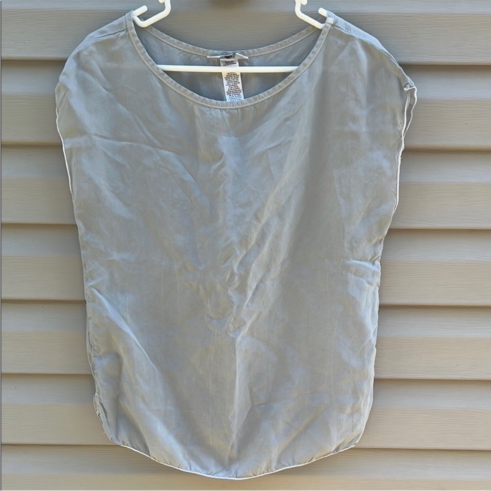 Hard Tail Rosie Top Gray 100% Cupra Short Sleeve Shirt size Extra small